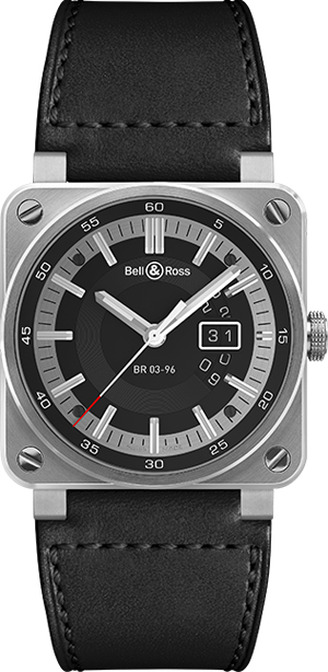 Bell Ross Aviation Instruments Watches Mens Blak BR-03-96-GRANDE-DATE Watch