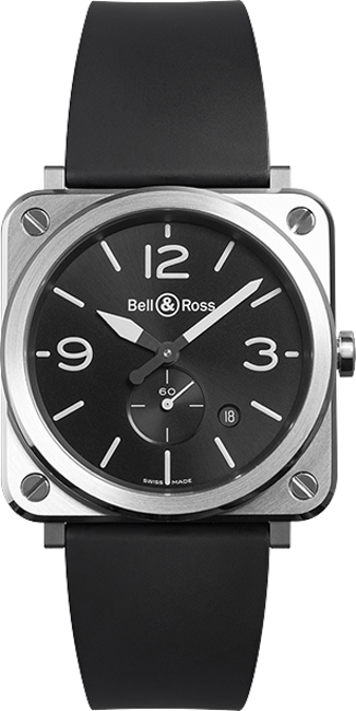 Bell Ross Aviation Instruments Watches Mens Black  BR-S-STEEL Watch