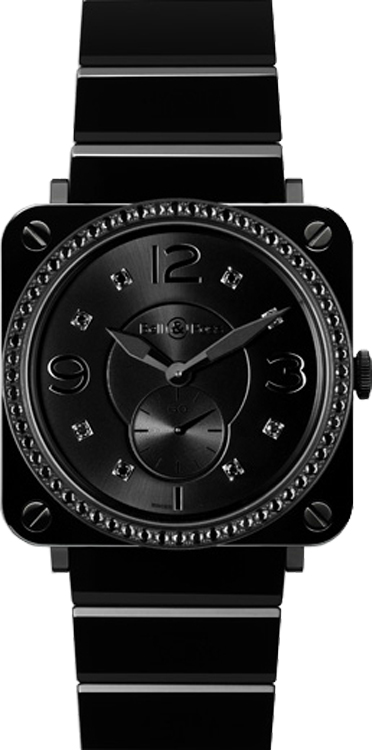 Bell Ross Aviation Instruments Watches  Black  BR-S-BLACK-CERAMIC-PHANTOM-DIAMOND-CB Watch