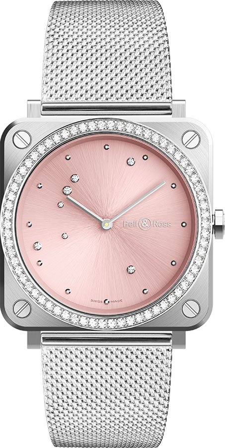 Bell Ross Aviation Instruments Watches  Pink Battery Operated Quartz BR-S-PINK-DIAMOND-EAGLE-DIAMONDS Watch