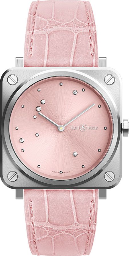 Bell Ross Aviation Instruments Watches  Pink Battery Operated Quartz BR-S-PINK-DIAMOND-EAGLE Watch