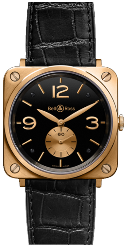 Bell Ross Aviation Instruments Watches  Black  BR-S-PINK-GOLD-BLACK Watch