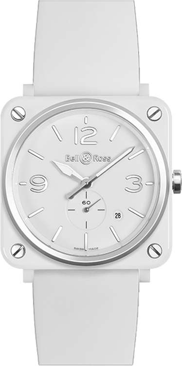 Bell Ross Aviation Instruments Watches  White  BR-S-WHITE-CERAMIC Watch
