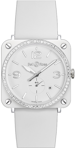 Bell Ross Aviation Instruments Watches Ladies White  BR-S-WHITE-CERAMIC-DIAMOND Watch
