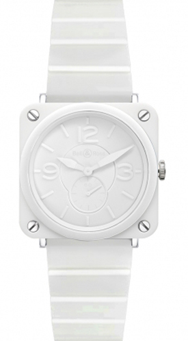 Bell Ross Aviation Instruments Watches  White  BR-S-WHITE-CERAMIC-PHANTOM-BRACELET Watch