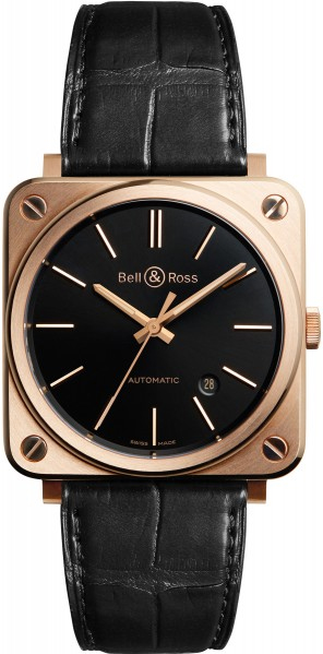 Bell Ross Aviation Instruments Watches  Black  BR-S-ROSE-GOLD Watch