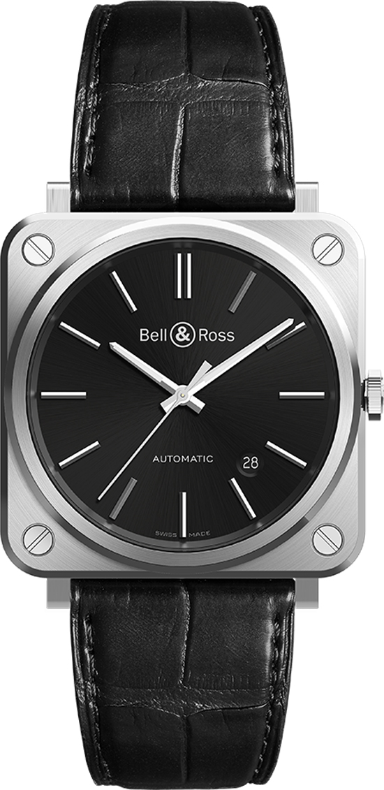 Bell Ross Aviation Instruments Watches Mens Black  BR-S-92-BLACK-STEEL Watch