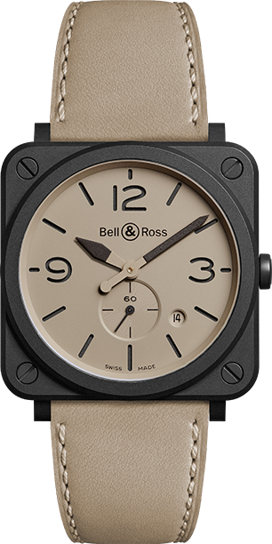 Bell Ross Aviation Instruments Watches  Beige Battery Operated Quartz BR-S-DESERT-TYPE Watch