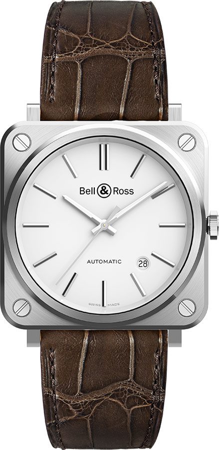 Bell Ross Aviation Instruments Watches Mens White Self winding Automatic BR-S-92-WHITE-STEEL Watch