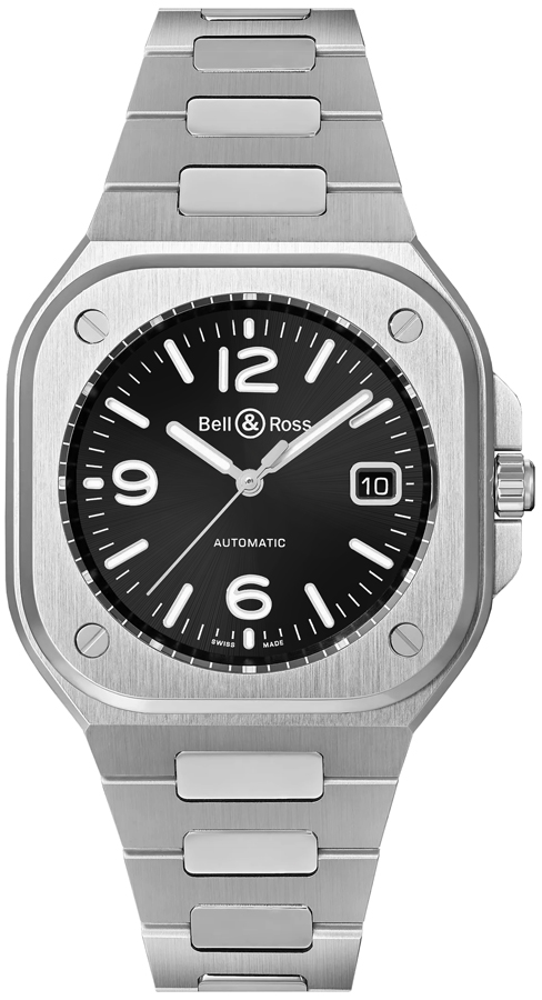 Bell Ross Aviation Instruments Watches Mens Black Self winding Automatic BR-05-BLACK-STEEL Watch
