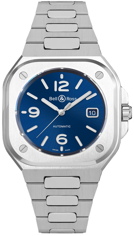 Bell Ross Aviation Instruments Watches Mens Blue Self winding Automatic BR-05-BLUE-STEEL Watch