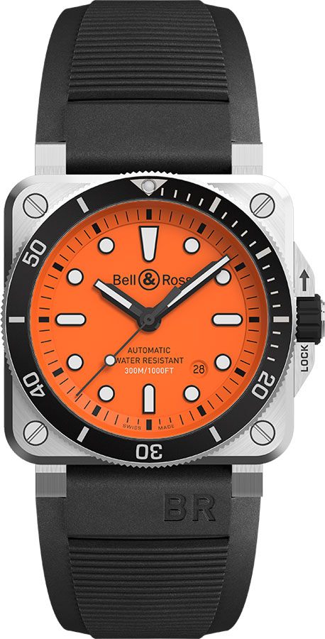 Bell Ross Aviation Instruments Watches  Orange Self winding Automatic BR-03-92-DIVER-ORANGE Watch