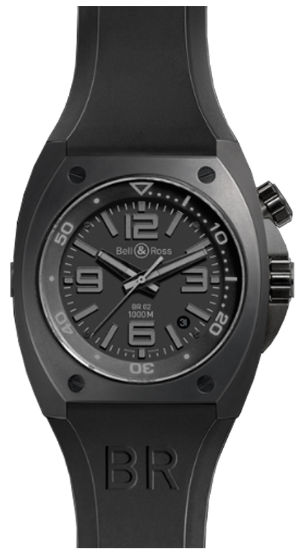 Bell Ross Marine Watches Mens Black Self winding Automatic BR-02-92-PHANTOM Watch