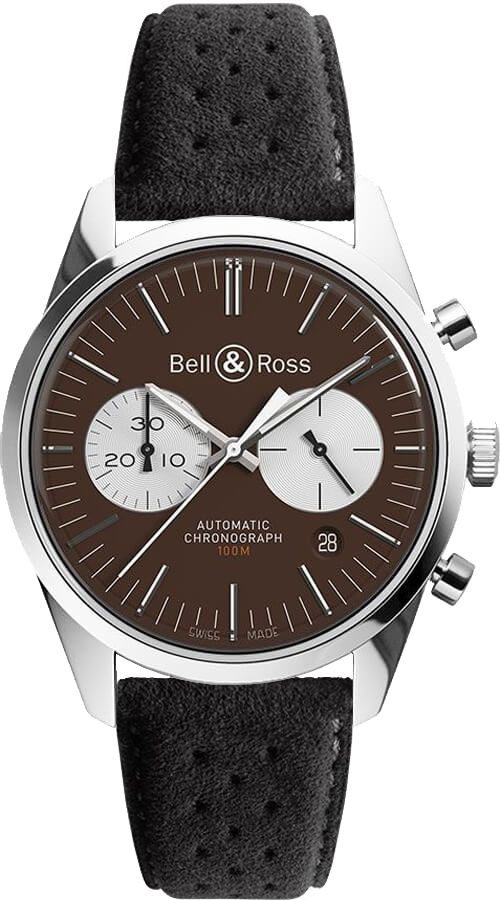 Bell Ross Vintage Watches Mens Brown Self winding Automatic BR-126-OFFICER-BROWN-B-F-020 Watch