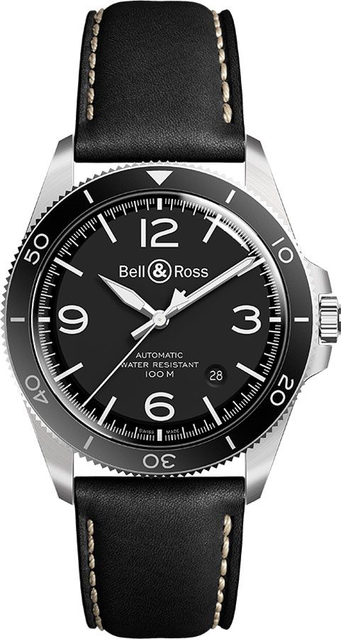 Bell Ross Vintage Watches Mens Matte Black Self winding Automatic BR-V2-92-BLACK Watch