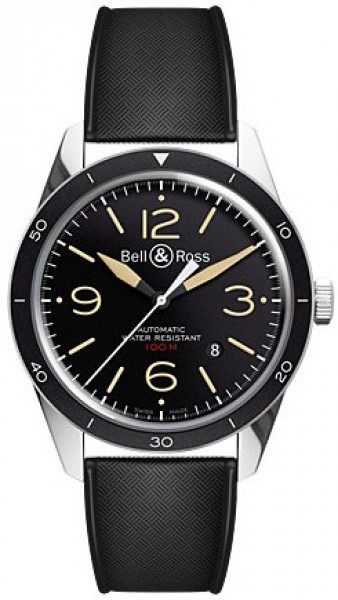 Bell Ross Vintage Watches Mens Black  BR-123-SPORT-HERITAGE Watch