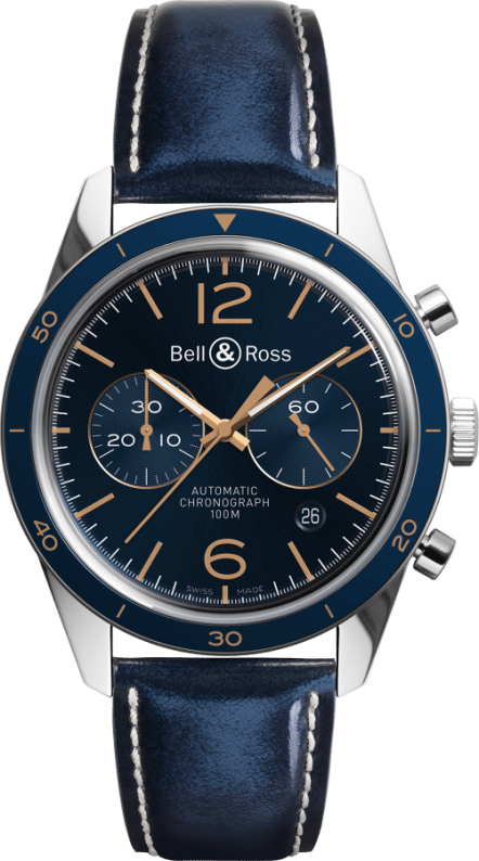 Bell Ross Vintage Watches Mens Blue Self winding Automatic BR-126-AERONAVALE Watch