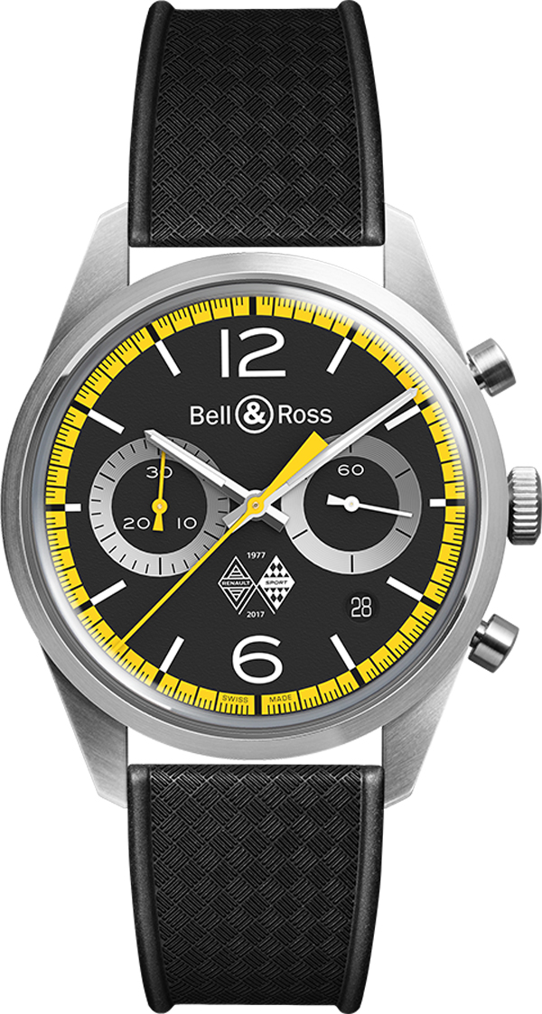 Bell Ross Vintage Watches Mens Black Self winding Automatic BR-126-RENAULT-SPORT-40TH-ANNIVERSARY Watch