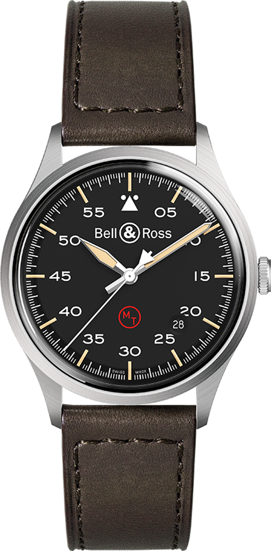 Bell Ross Vintage Watches Mens Black Self winding Automatic BR-V1-92-MILITARY Watch