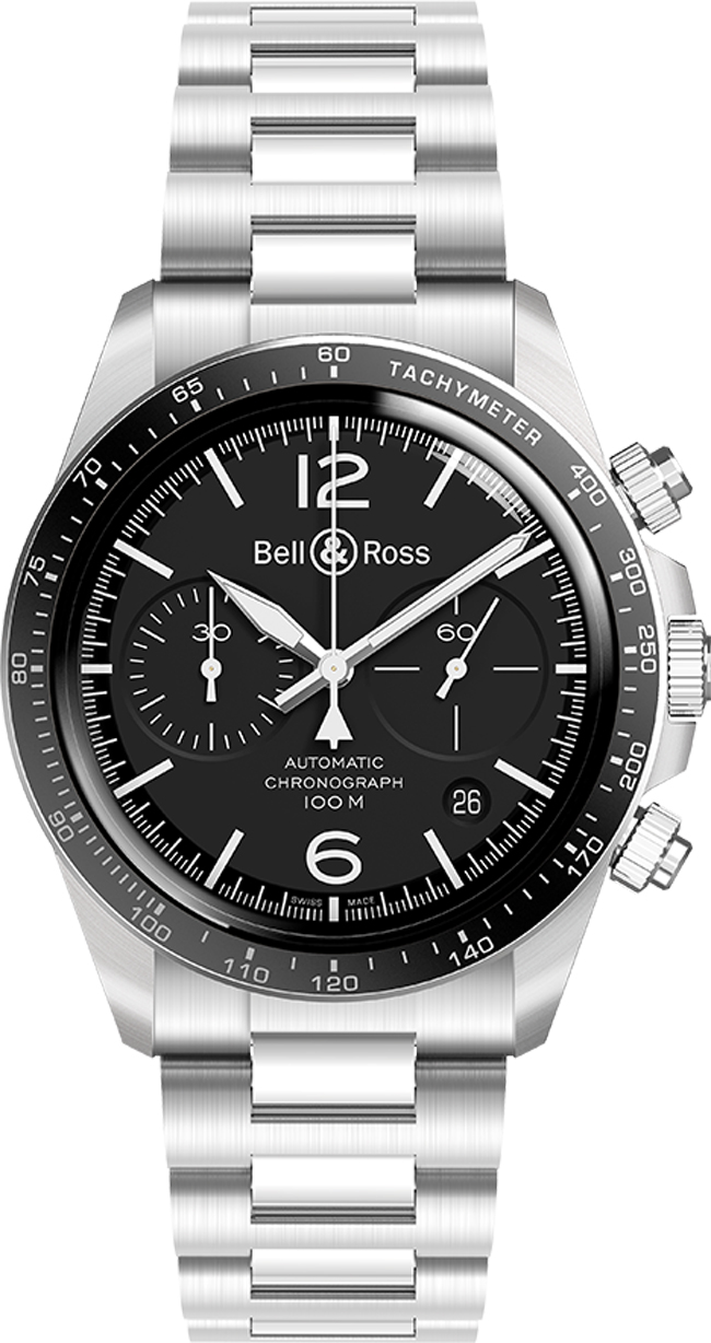 Bell Ross Vintage Watches Mens Matte Black Self winding Automatic BR-V2-94-BLACK-STEEL-SST Watch