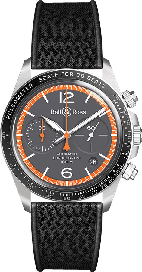 Bell Ross Vintage Watches Mens Matte Grey Self winding Automatic BR-V2-94-GARDE-COTES Watch
