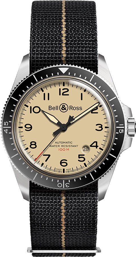 Bell Ross Vintage Watches Mens Beige Self winding Automatic BR-V2-92-MILITARY-BEIGE Watch