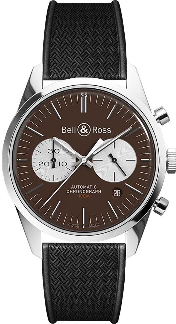 Bell Ross Vintage Watches Mens Opaline Brown Self winding Automatic BR-126-OFFICER-BROWN-B-P-027 Watch