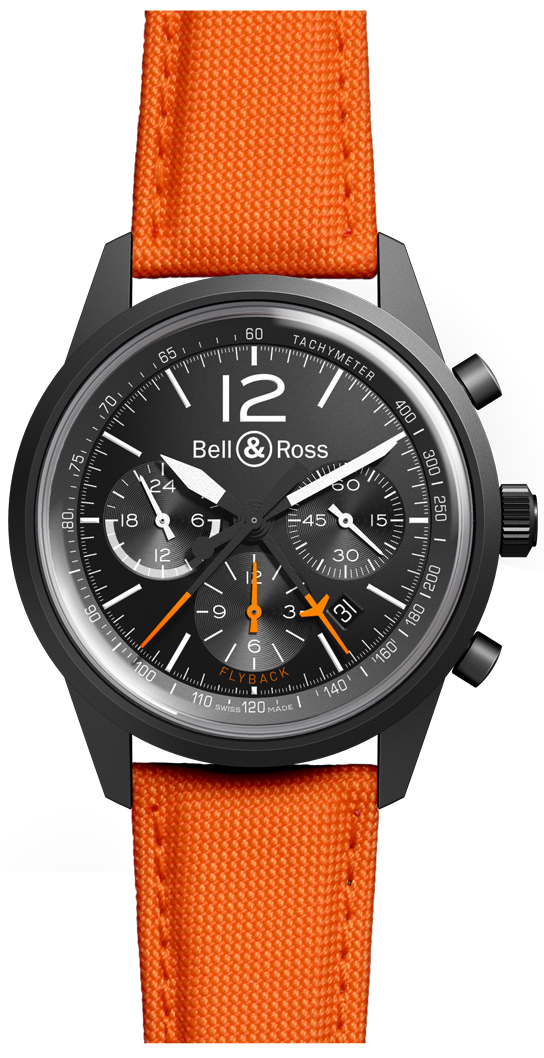 Bell Ross Vintage Watches Mens Black  BR-126-FLYBACK Watch