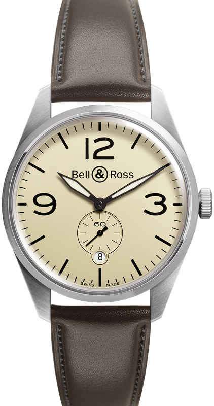 Bell Ross Vintage Watches Mens Beige  BR-123-ORIGINAL-BEIGE Watch