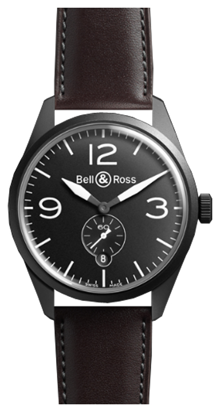 Bell Ross Vintage Watches Mens Black BR-123-ORIGINAL-CARBON Watch
