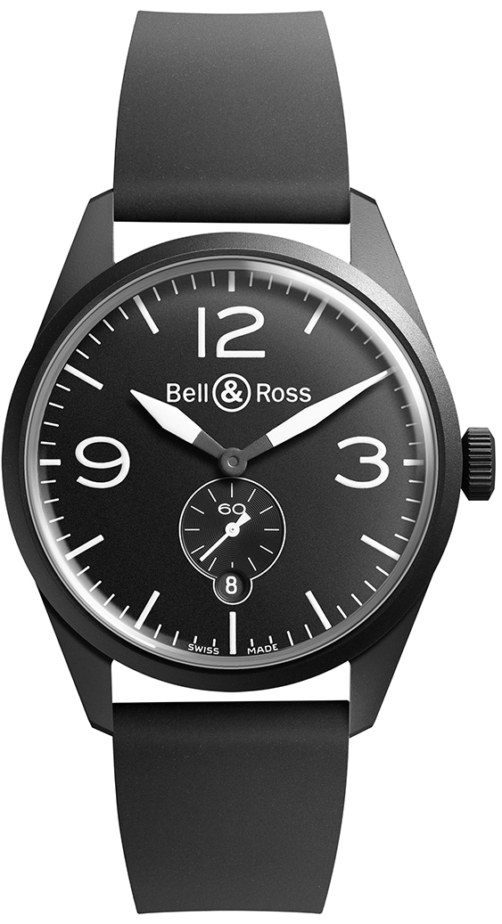 Bell Ross Vintage Watches Mens Black  BR-123-ORIGINAL-CARBON-RS Watch