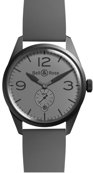 Bell Ross Vintage Watches Mens Grey BR-123-ORIGINAL-COMMANDO Watch