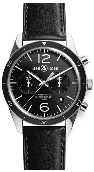 Bell Ross Vintage Watches Mens Black  BR-126-SPORT Watch