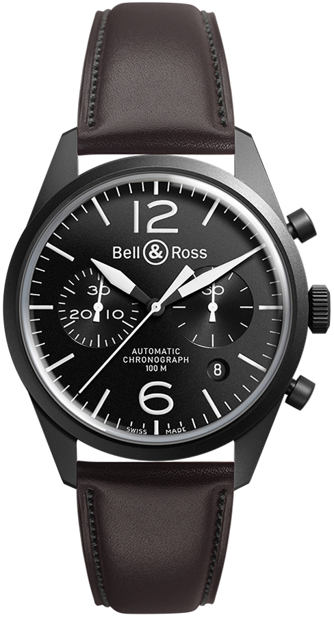 Bell Ross Vintage Watches Mens Black Self winding Automatic BR-126-ORIGINAL-CARBON Watch