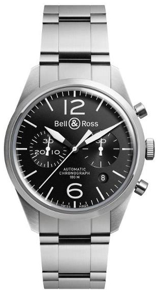 Bell Ross Vintage Watches Mens Black Self winding Automatic BR-126-ORIGINAL-BLACK-STEEL Watch