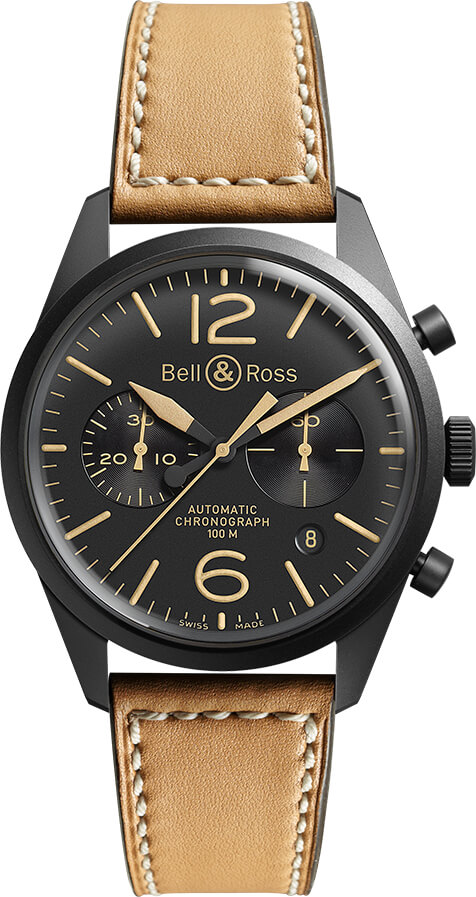 Bell Ross Vintage Watches Mens Black Self winding Automatic BR-126-HERITAGE Watch