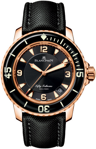 Blancpain 50 Fathoms Watches Mens Black Self-winding Automatic 5015-3630-52 Watch