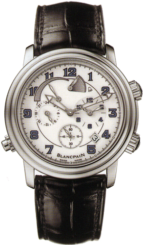 Blancpain Leman GMT Alarm Watches Mens White Self-winding Automatic 2041-1127M-53B Watch