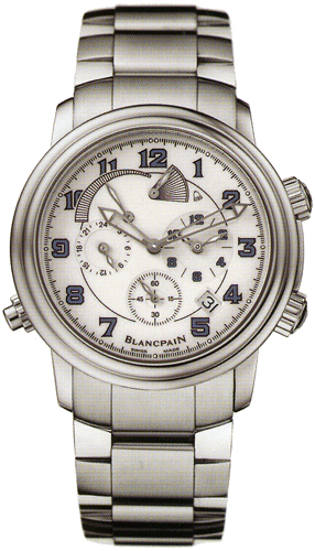 Blancpain Leman GMT Alarm Watches Mens White Self-winding Automatic 2041-1127M-71 Watch