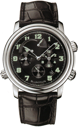 Blancpain Leman GMT Alarm Watches Mens Black Self-winding Automatic 2041-1130M-53B Watch