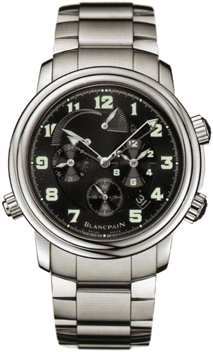 Blancpain Leman GMT Alarm Watches Mens Black Self-winding Automatic 2041-1130M-71 Watch
