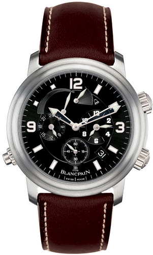 Blancpain Leman GMT Alarm Watches Mens Black Self-winding Automatic 2041-1230-63B Watch