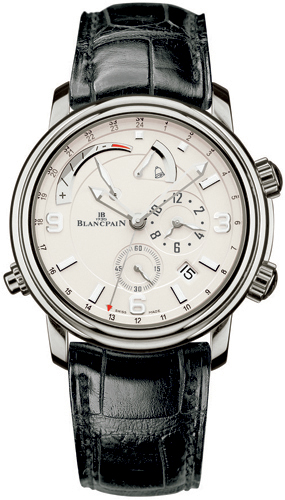 Blancpain Leman GMT Alarm Watches Mens Silver Self-winding Automatic 2841-1542-53B Watch