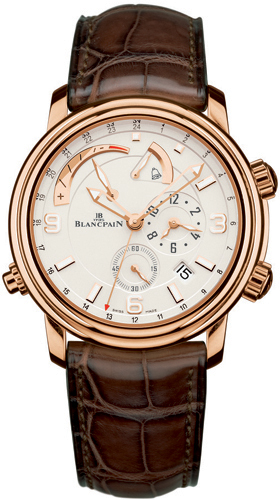 Blancpain Leman GMT Alarm Watches Mens Silver Self-winding Automatic 2841-3642-53B Watch