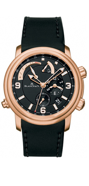 Blancpain Leman GMT Alarm Watches Mens Black Self-winding Automatic 2841-36B30-64B Watch