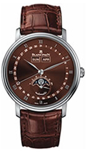 Blancpain Villeret Watches Mens Brown Self-winding Automatic 6263-1546-55 Watch