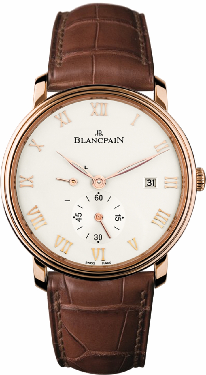 Blancpain Villeret Watches Mens Opaline Silver Manual Winding 6606-3642-55B Watch