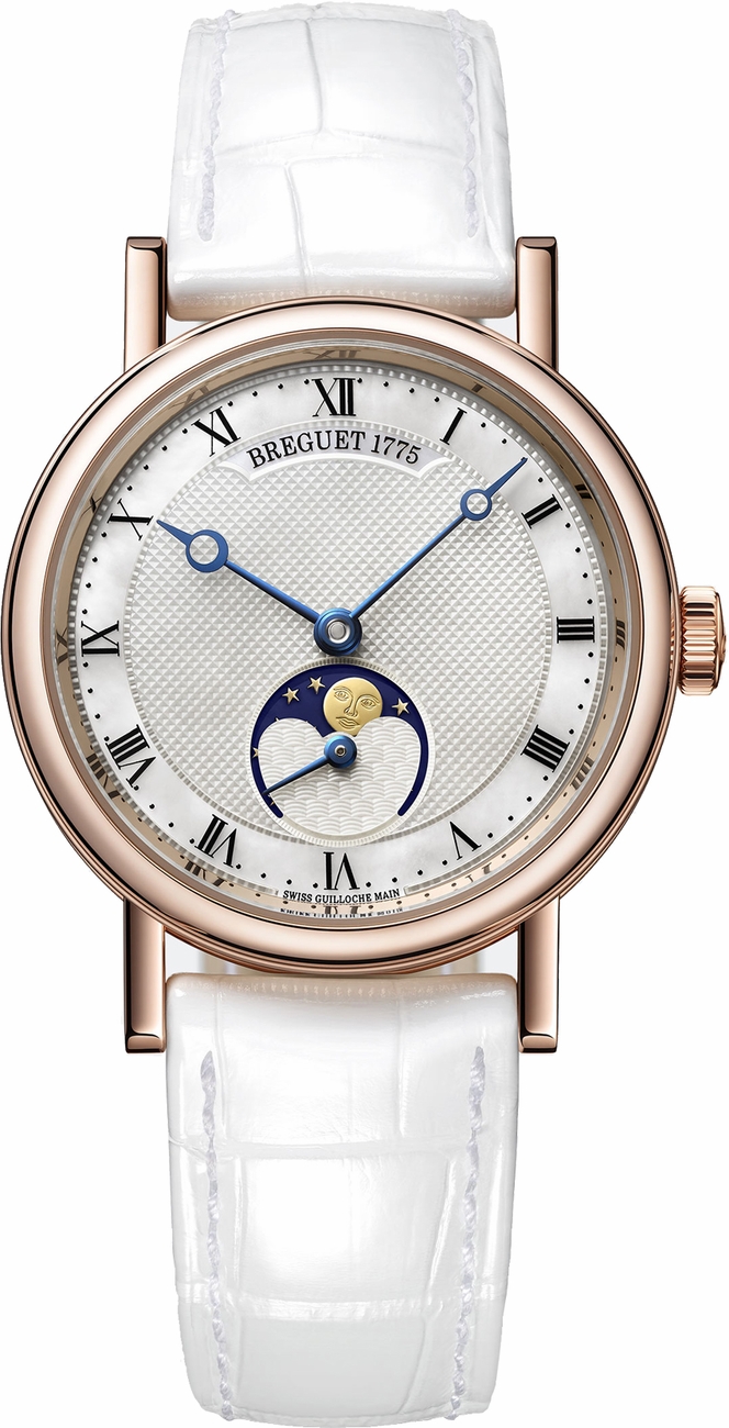 Breguet Classique Collection Watches Ladies Guilloche Mother of Pearl White Self winding Automatic 9087-BR-52964 Watch