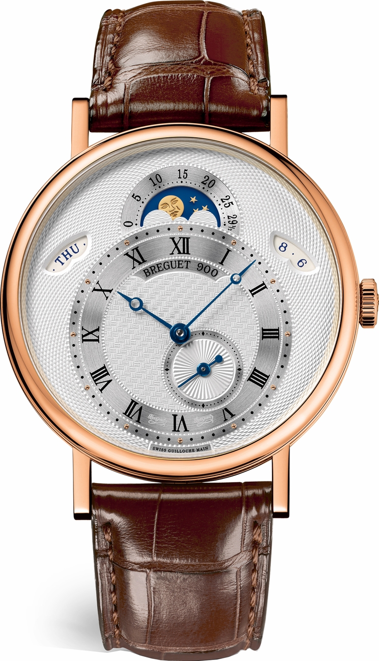 Breguet Classique Collection Watches Mens Guilloche Silver Self winding Automatic 7337-BR-1E9V6 Watch