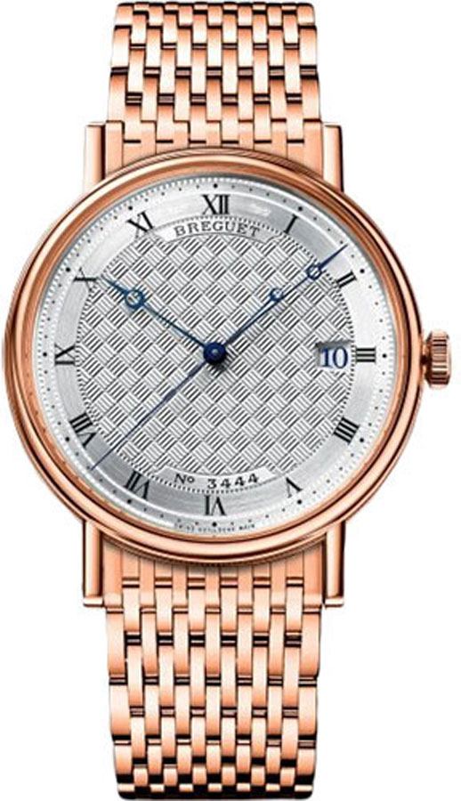 Breguet Classique Collection Watches Mens Handengraved Silver Self winding Automatic 5177BR-12-RV0 Watch